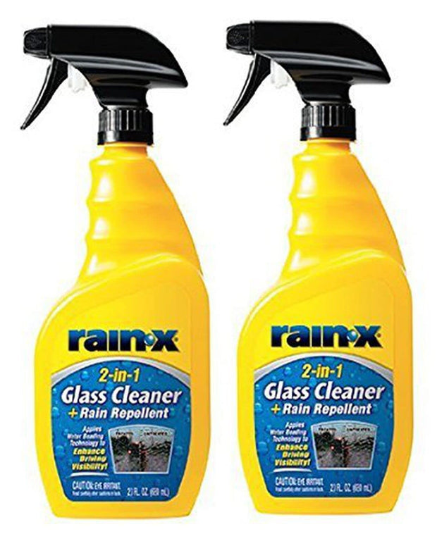 Rain-X 5071268 2-in-1 Glass Cleaner and Rain Repellant - 23 oz, 2- Pack