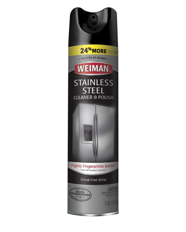 Weiman Stainless Steel Cleaner & Polish Aerosol, 17 fl oz