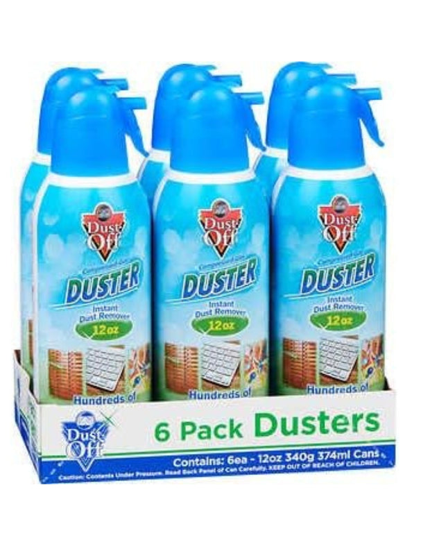 Dust-Off Professional Electronics Compressed Gas Duster, 12 oz, 6 ct