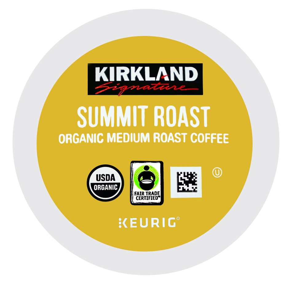 Kirkland Signature Organic Medium Blend Roast, Recyclable K Cup Pods, 3 lb, 120 Count