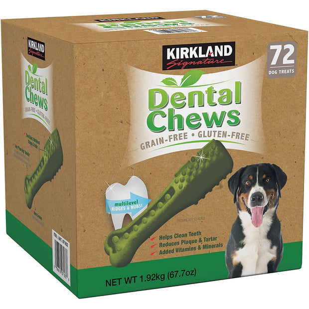 Kirkland Signature Dental Chews 72 Dog Treats, green