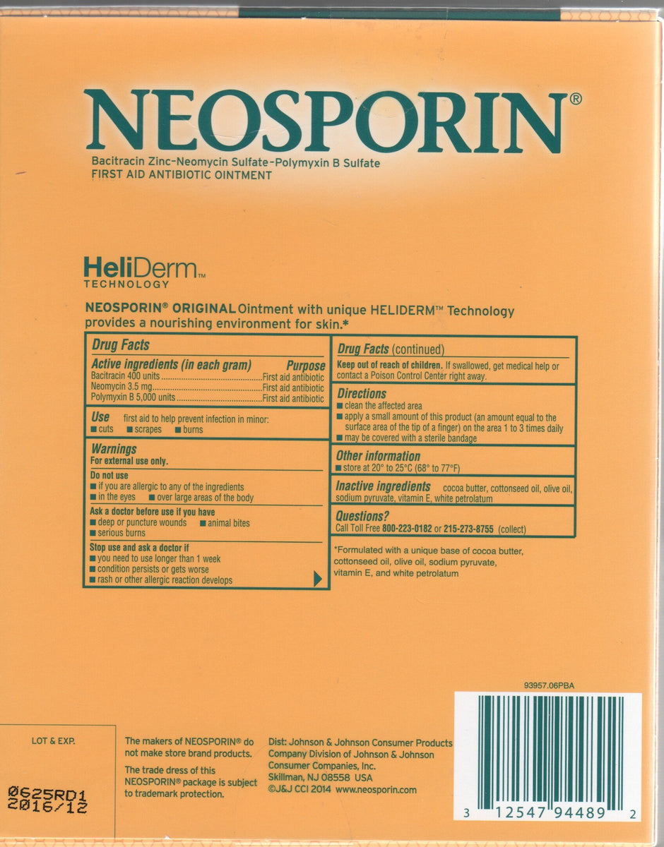 Neosporin Original First Aid Antibiotic Ointment Combo Pack, 2oz