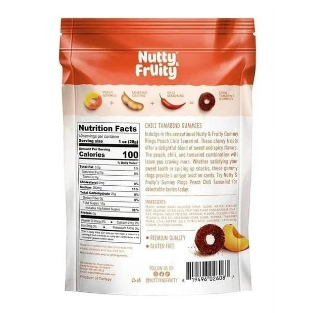 Nutty and Fruity Nutty & Fruity Chili Tamarind Spiced Gummies, 40 oz, 2.5 lb, 1134 g