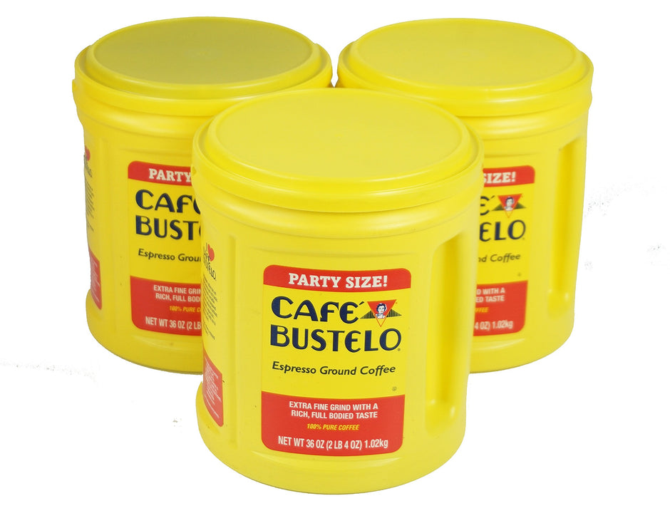 Café Bustelo Espresso Dark Roast Ground Coffee, 36 Ounce (Pack of 3)