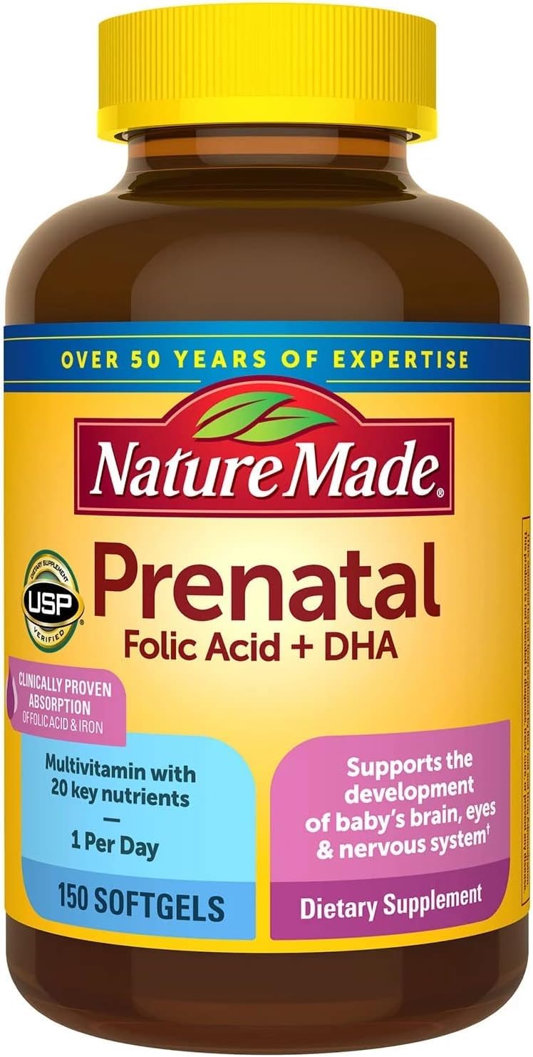 Nature Made Prenatal Multi + Dha, 200mg, 150 Softgels 2pack