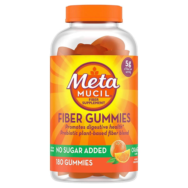 Metamucil Fiber Supplement Orange Flavor Gummies, 180 ct.