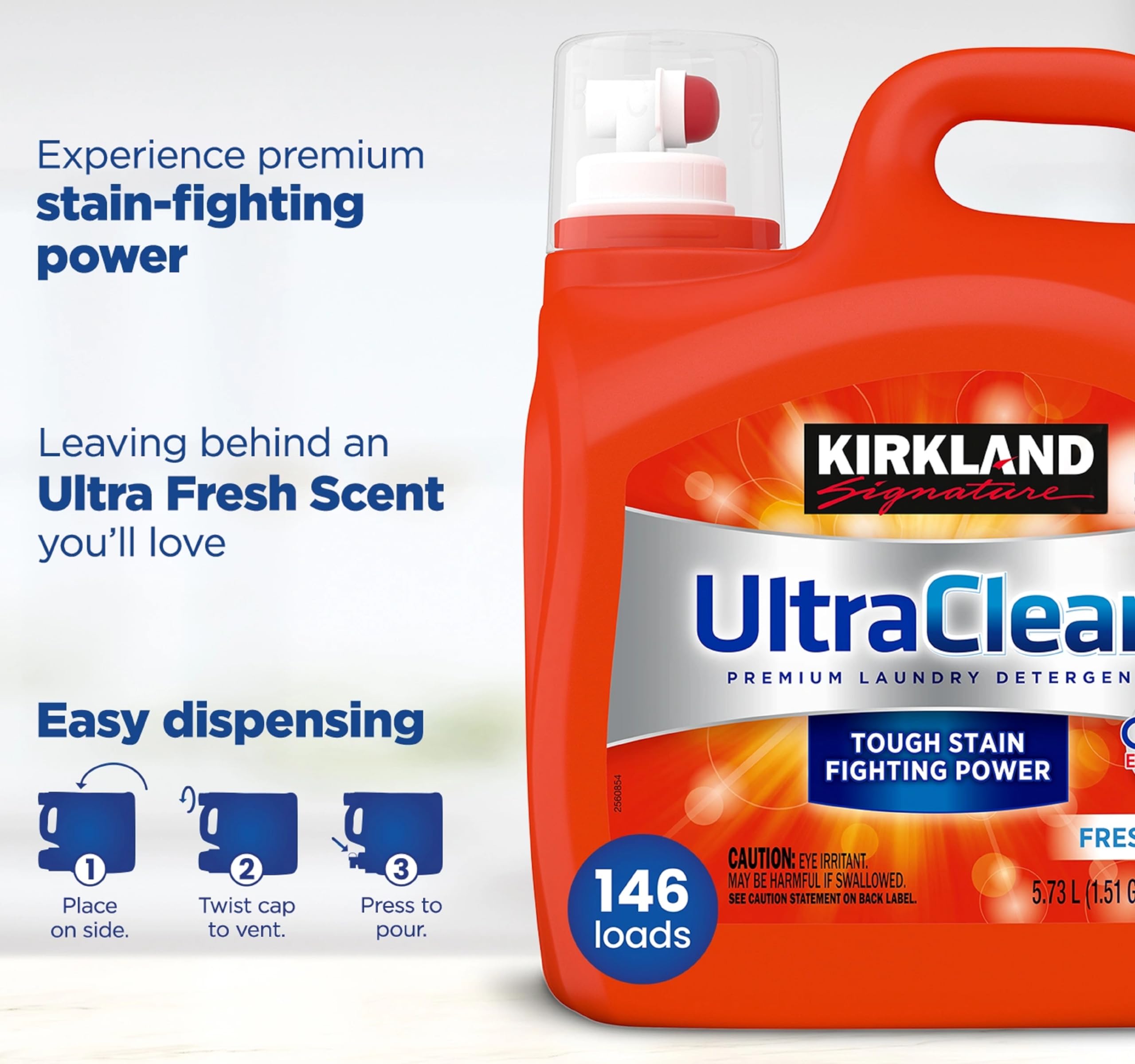 Kirkland Signature Ultra Clean Premium Laundry Detergent with 2X Concentrate