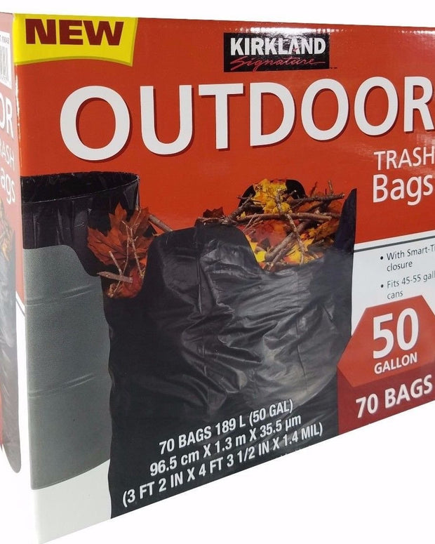 Kirkland Signature Outdoor 50 gallon Trash Bags (70 Pack)