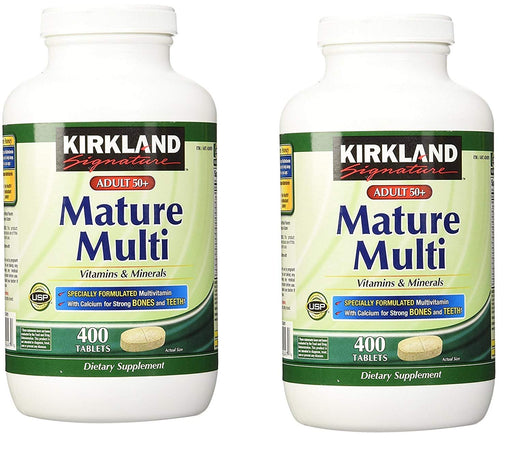 Kirkland Signature Adult 50+ Multi Vitamins & Minerals, 400 Tablets (2 Pack)