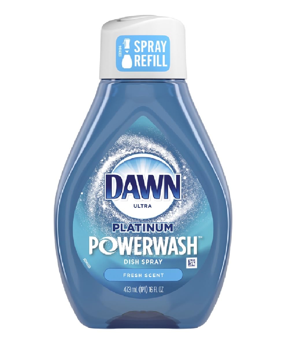 Dawn Platinum Powerwash Dish Spray, Dish Soap, Fresh Scent Refill, 16 Fl Oz (Pack of 1)