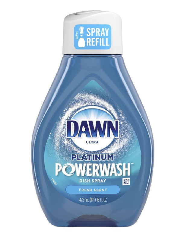 Dawn Platinum Powerwash Dish Spray, Dish Soap, Fresh Scent Refill, 16 Fl Oz (Pack of 1)