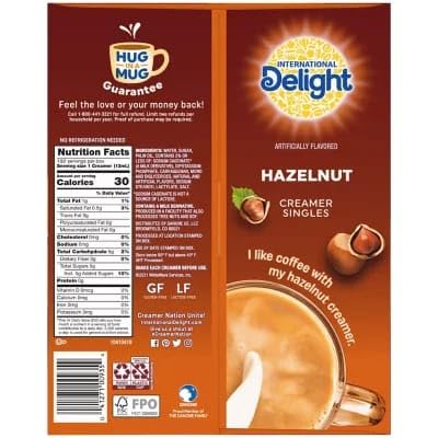 International Delight Hazelnut Coffee Creamer Singles (192 ct.)