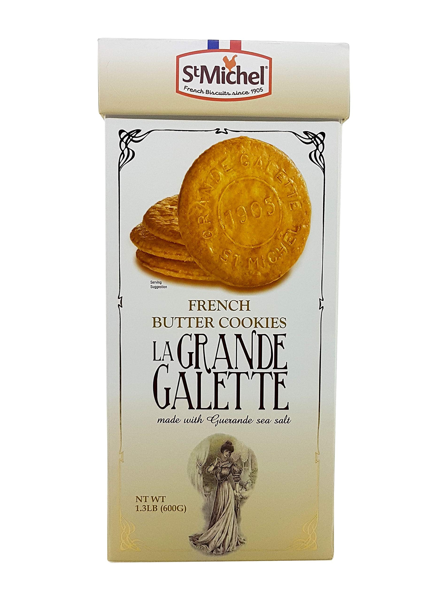 St. Michel La Grande Galette French Butter Cookies, 1.3 Pounds