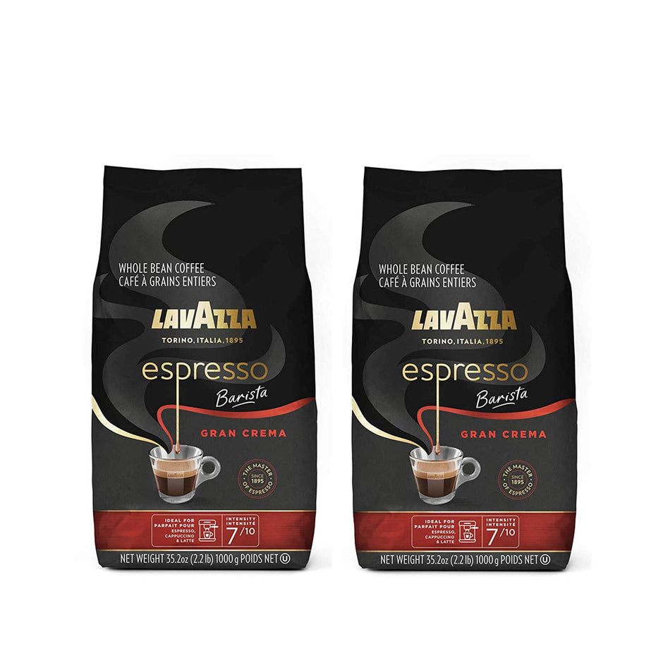 Lavazza Gran Crema Espresso, 2.2-Pound - Pack of 2 (Packaging May Vary)