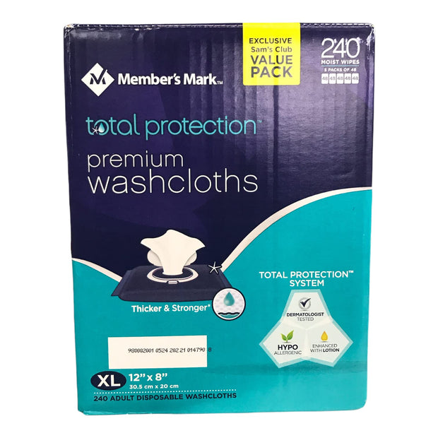 Member's Mark Adult Washcloths (240 ct.) 5 Packs of 48