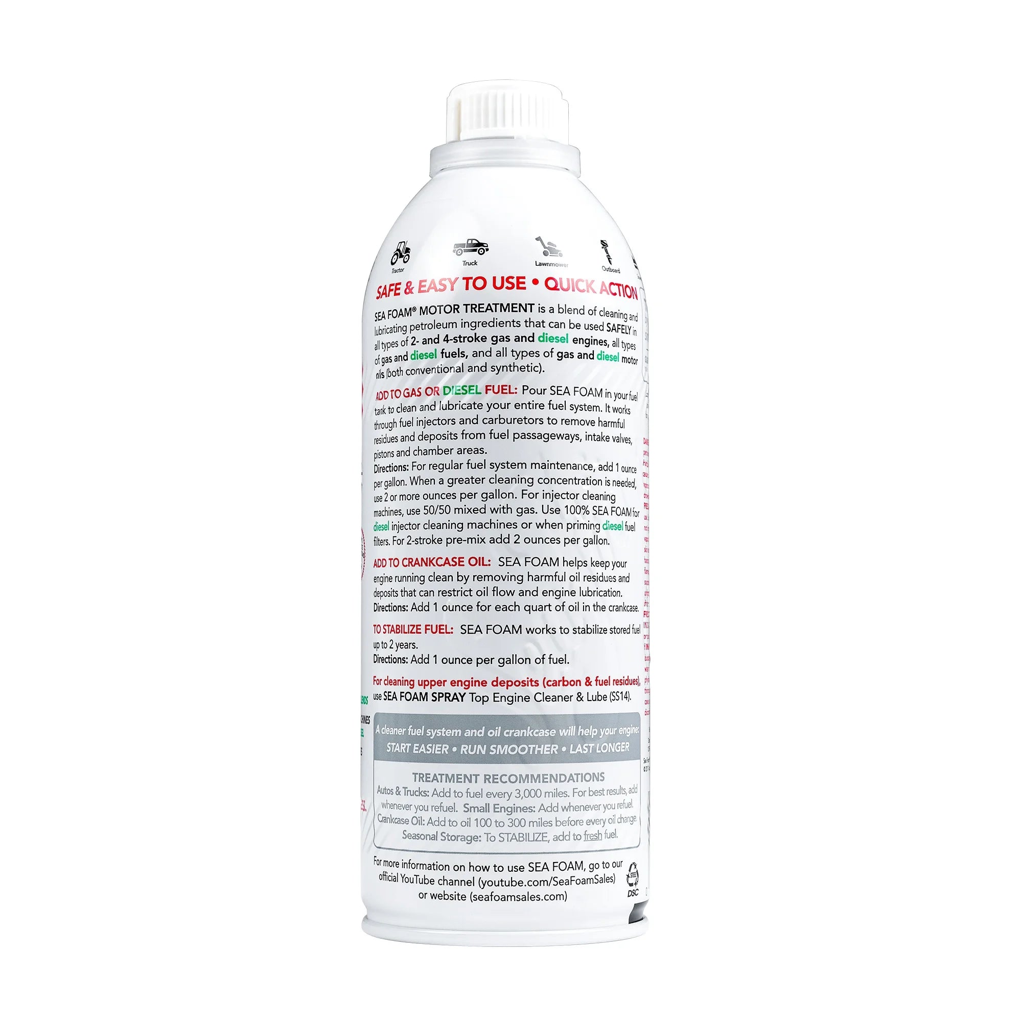 Sea Foam SF-16 Motor Treatment - 16 oz. , white