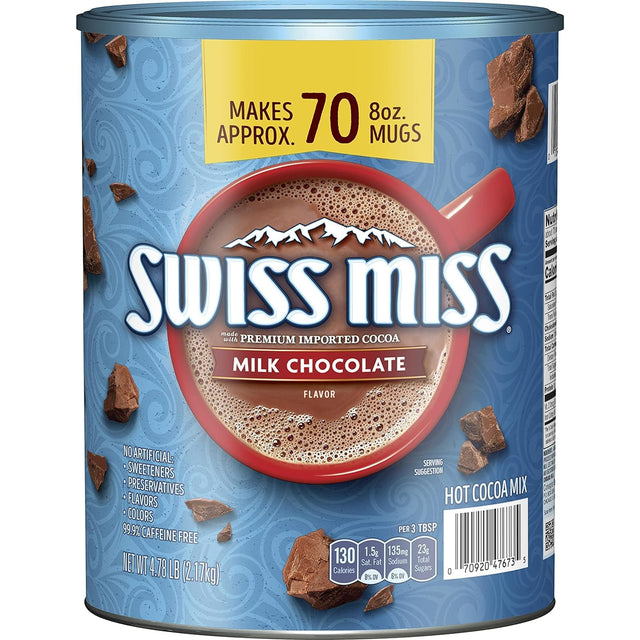 Swiss Miss Milk Chocolate Flavor Hot Cocoa Mix Canister, 76.55 oz.