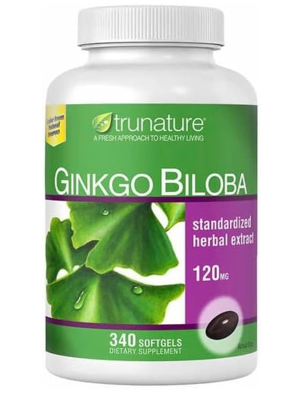 Tru Nature Ginkgo Biloba, 1-Pack of 340 Softgels