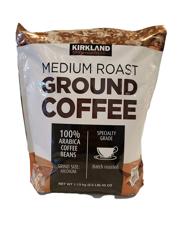 KIRKLAND SIGNATURE Medium Roast Coffee, 2.5 Lb, Brown, 40 Ounce (Pack of 36) (00-X9G9IG-62)