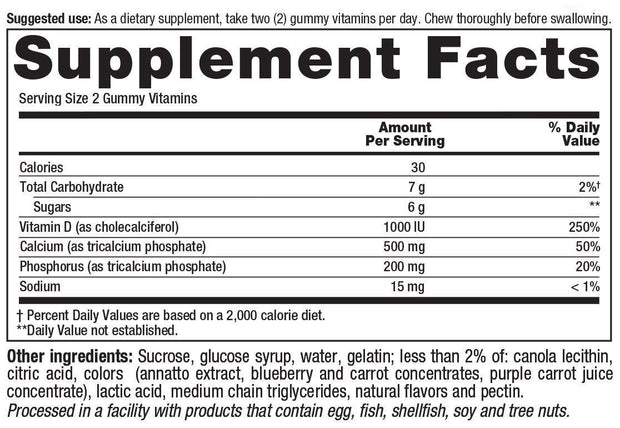 Vitafusion Calcium + D3 Gummies (200 Count)