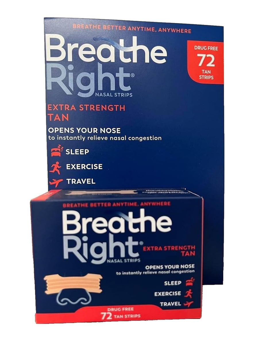 Breathe Right Extra Strength Nasal Strips 72 Strips