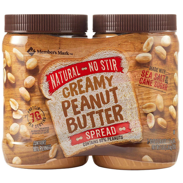 Member's Mark Natural No Stir Creamy Peanut Butter Spread (40 oz., 2 ct.) (pack of 2)