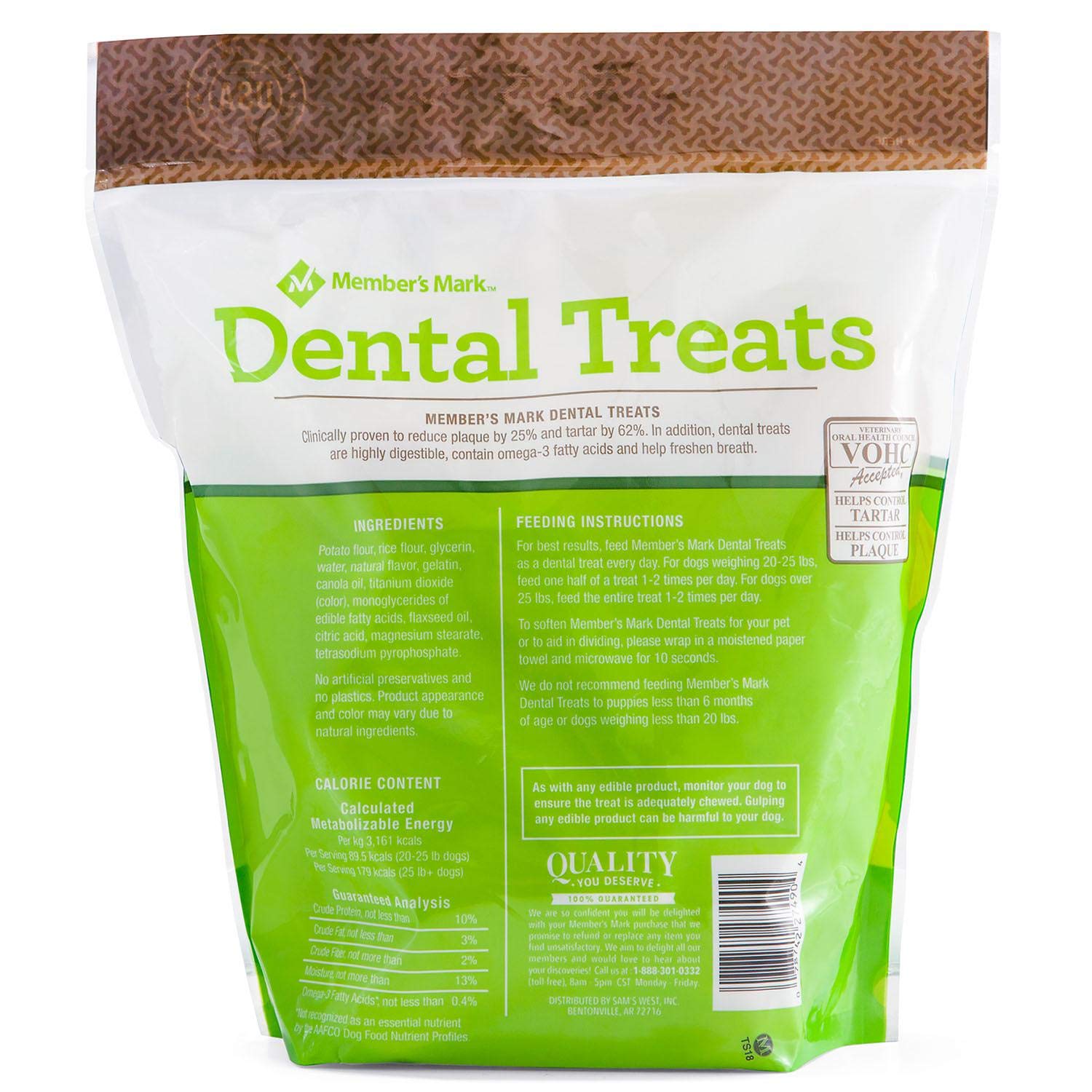 Member's Mark Dental Chew Treats for Dogs 30 ct. / 2 Pack