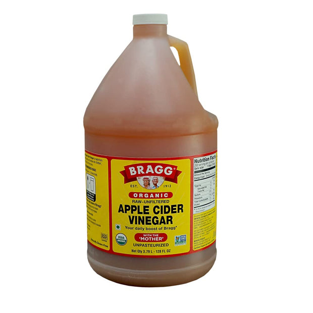 Bragg Organic Apple Cider Vinegar, Raw, Unfiltered, With The Mother, 128 oz