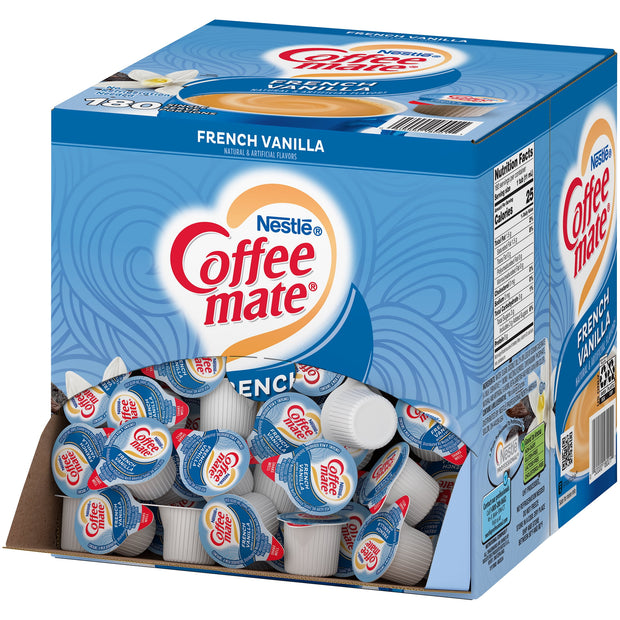 Coffee Mate French Vanilla Liquid Coffee Creamer Singles, Gluten-Free, 180 Ct