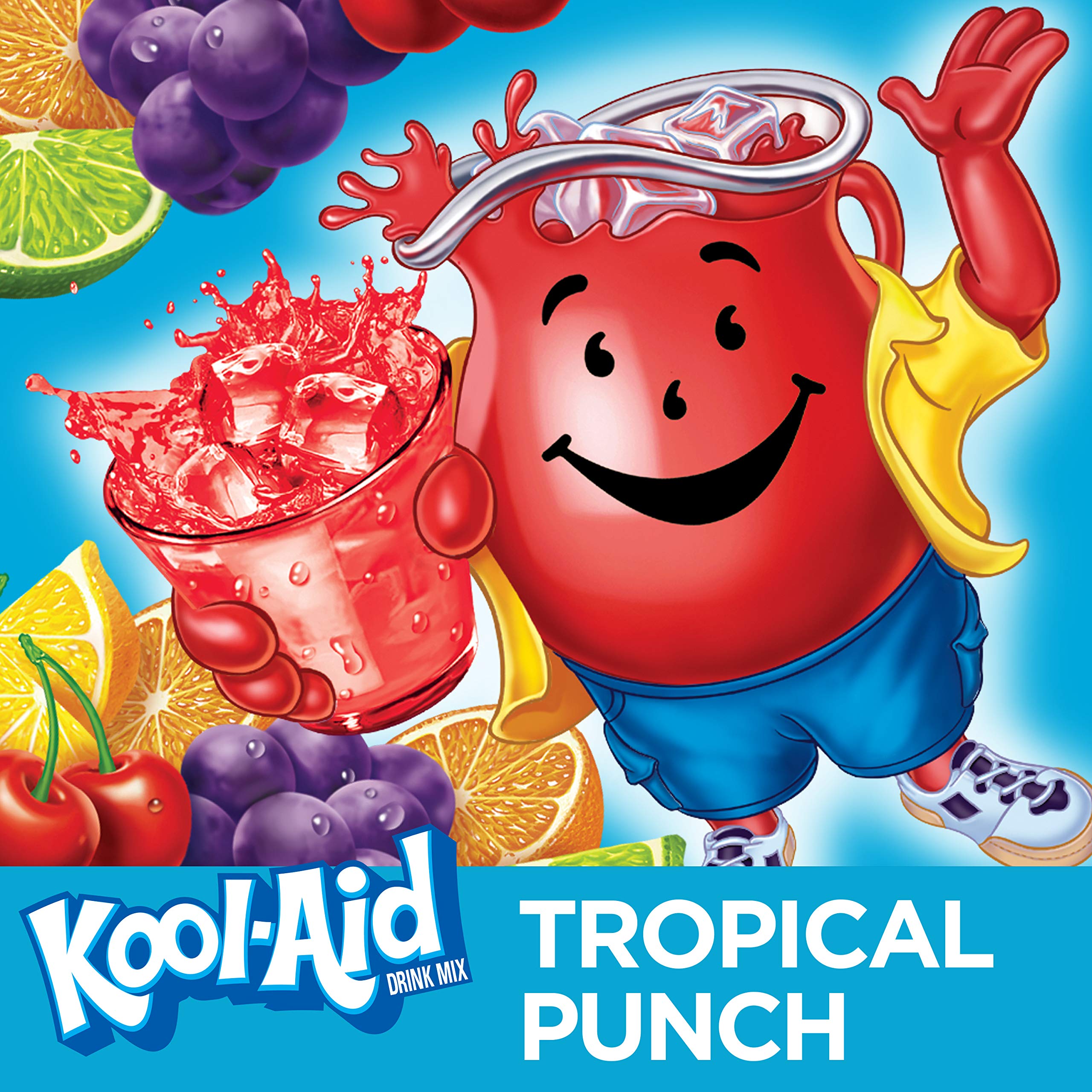 Kool-Aid Tropical Punch Flavored Caffeine Free Powdered Drink Mix (82.5 oz Canisters, Pack of 2)