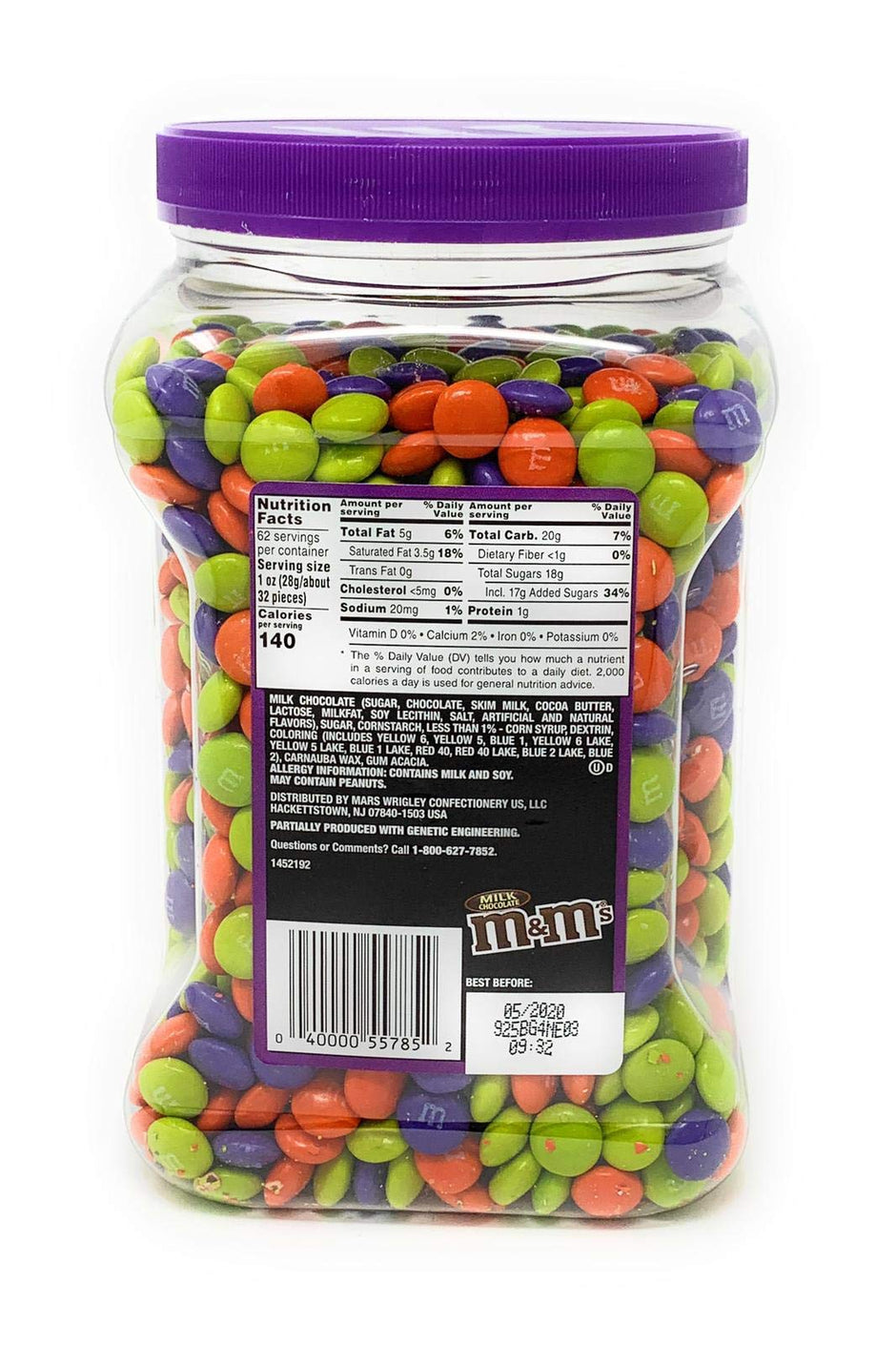 M&M's Ghoul's Mix Milk Chocolate Halloween Candy Jar (62oz.),, 62 Oz ()