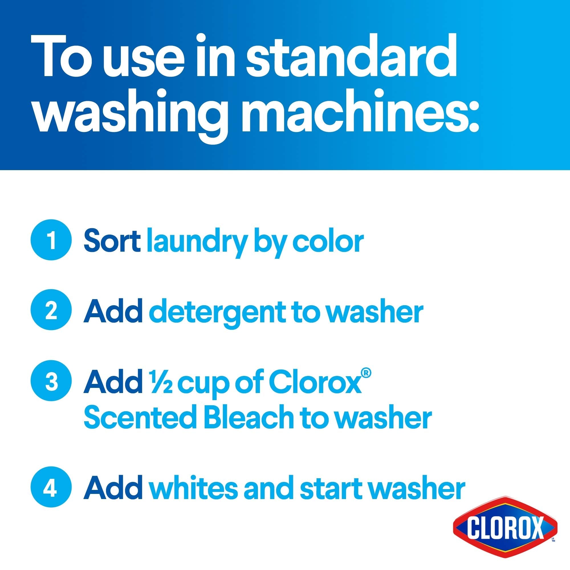 Clorox Splash-Less Liquid Bleach, Fresh Meadow Scent - 116 Ounce Bottle (Packaging May Vary)