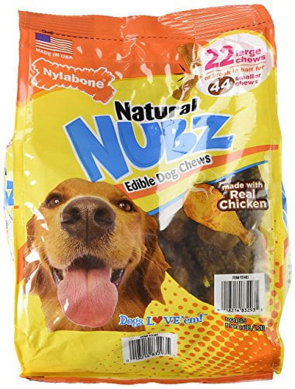 Nylabone Natural Nubz Edible Dog Chews 22Ct. (2.6Lb Bag)