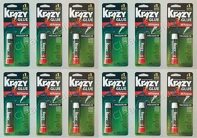 Krazy Glue KG585 Instant Purpose Tube 0.07-Ounce Clear-Pack of 12