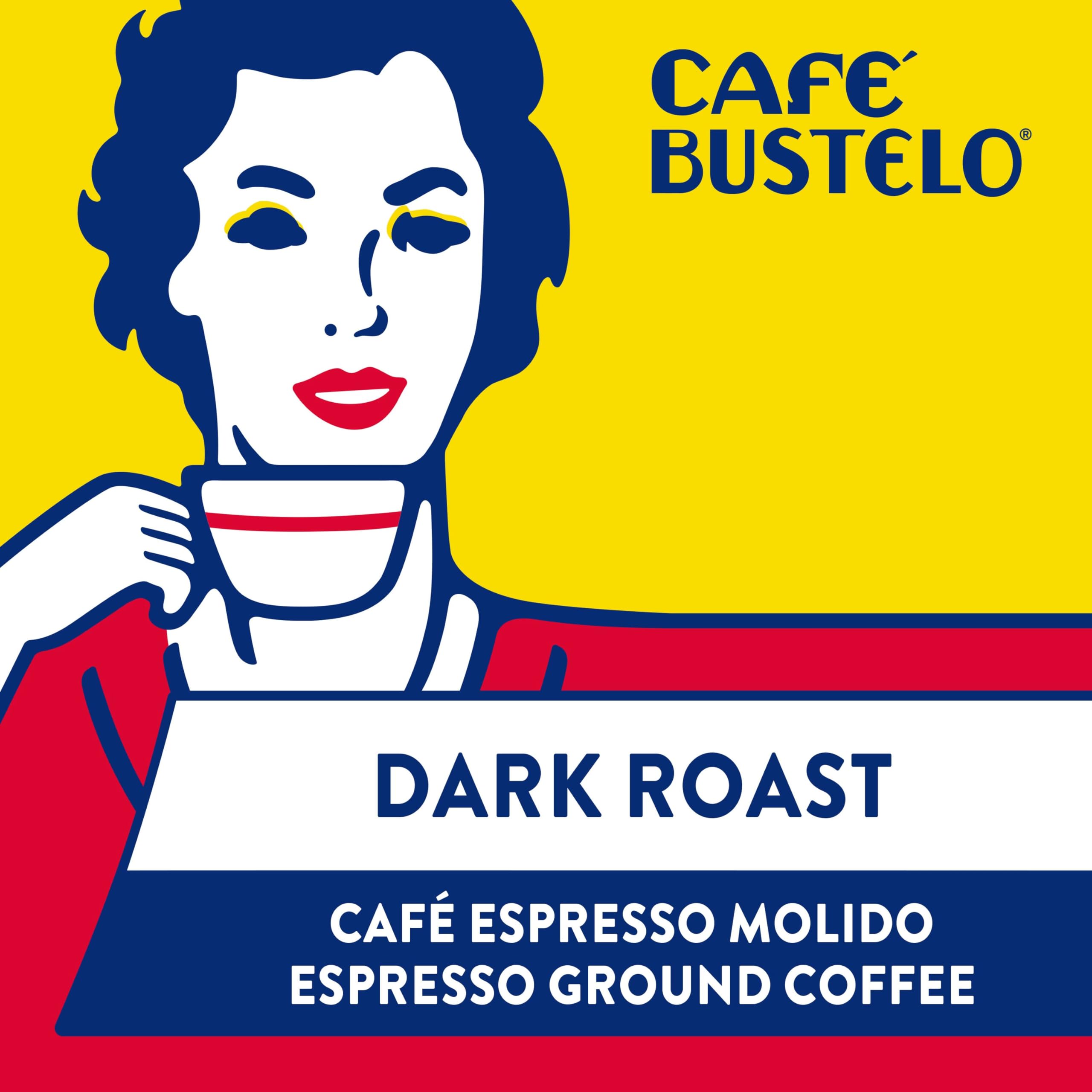 Café Bustelo Espresso Extra Fine Dark Roast Ground Coffee, 36 Ounces