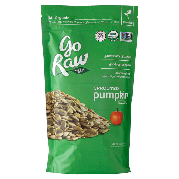 Go Raw Sprouted Pumpkin Seeds, LARGE VALUE bag of 1.125 pounds