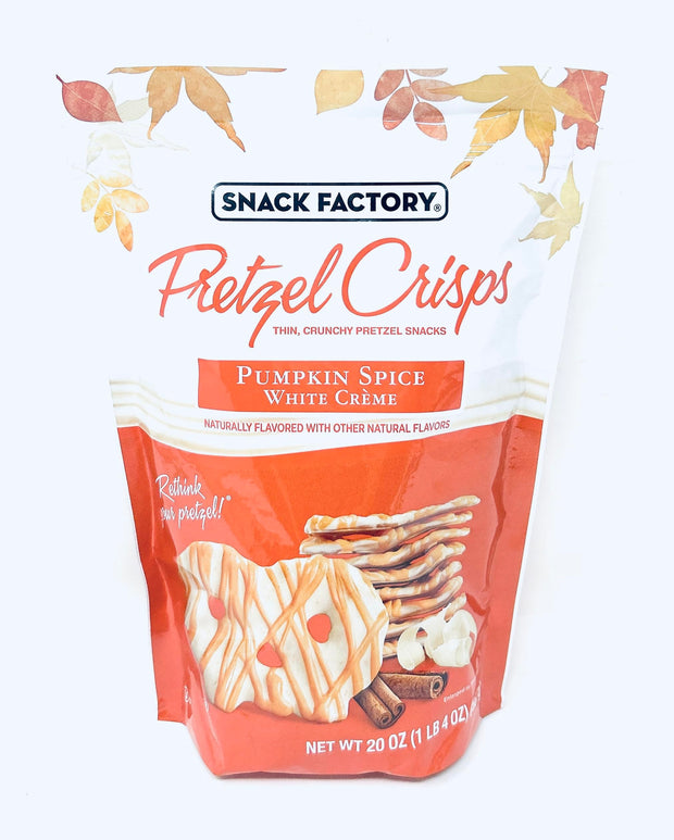 Snack Factory Pumpkin Spice White Creme Pretzel Crisps 20oz - 1 bag