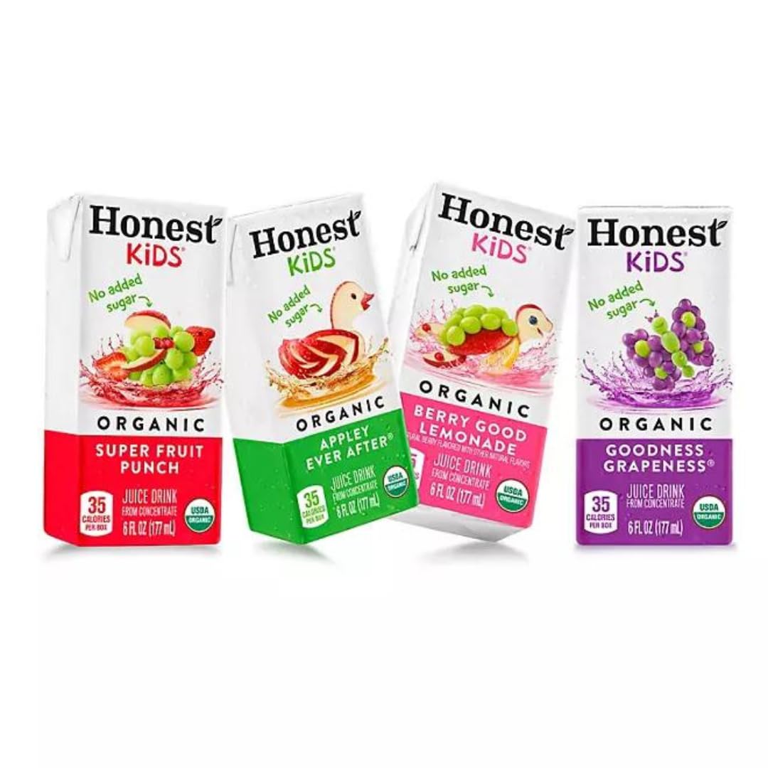 Honest Kids Organic Juice Drink Assorted Variety Pack, 6 Fl Oz, (40 Count)