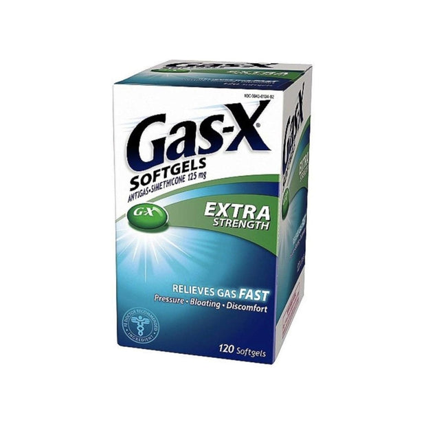 Gas-x Extra Strength, Gas, Bloating, Relief Simethicone 125mg Softgel, 120 Ct