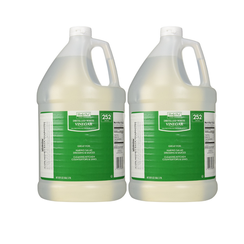 Daily Chef Distilled White Vinegar 2/1 gallon jugs (2 Pack)