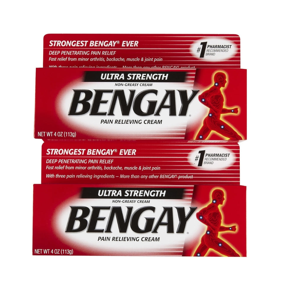 Bengay Ultra Stength Pain Relieving Cream, Non-Greasy-Ultra Strength, 2 pk