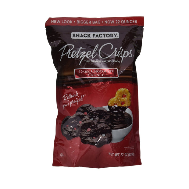 Snack Factory Pretzel Crisps Dark Chocolate Crunch - 22 Oz.