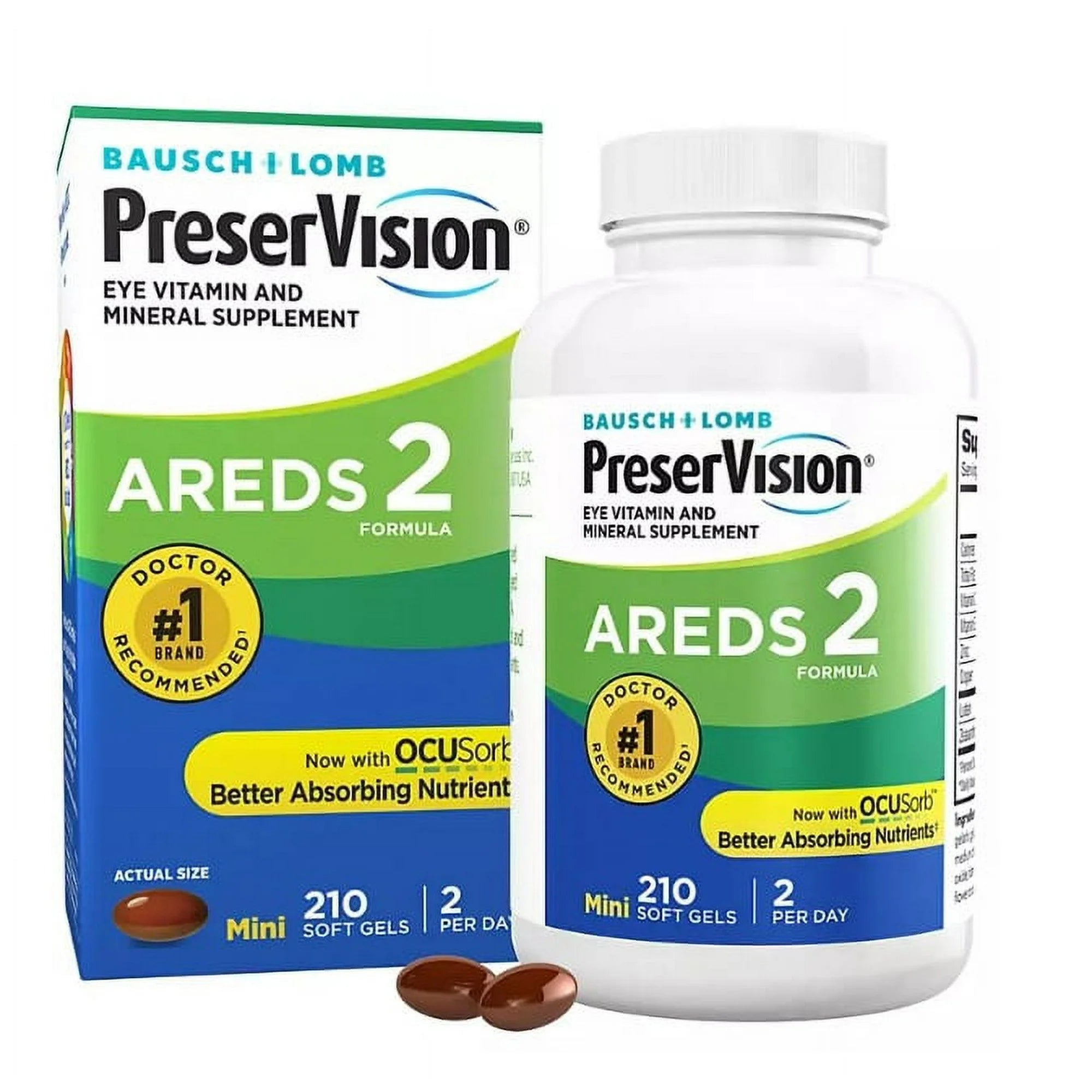 PreserVision AREDS 2 Formula Eye Vitamin & Mineral Supplement - 210 Softgels