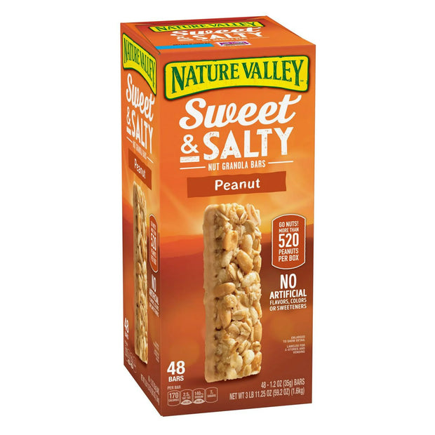 Nature Valley Sweet and Salty Peanut Granola Bars 48 Count Value Box