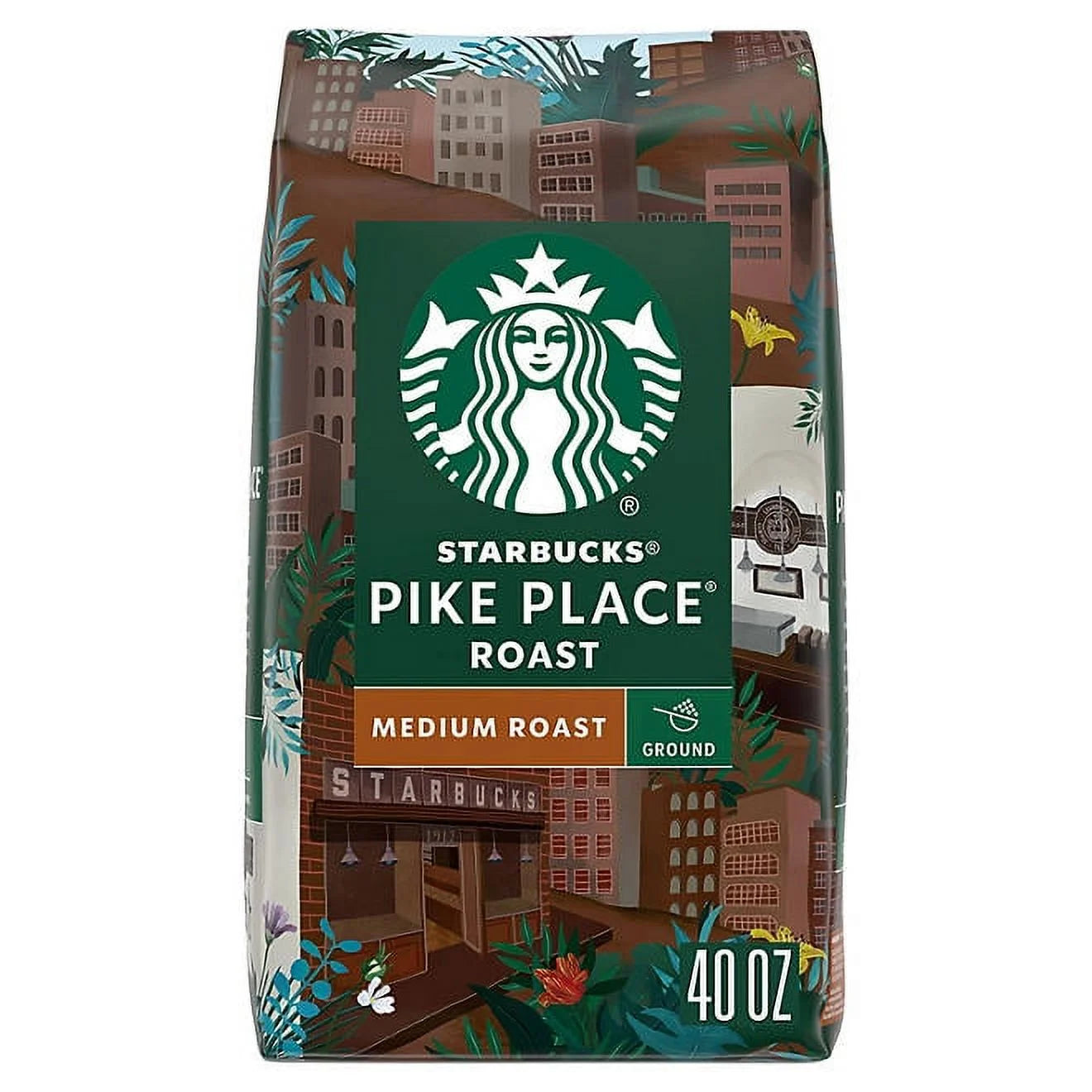 Starbucks Pike Place Medium Roast Ground Coffee (40 oz.)