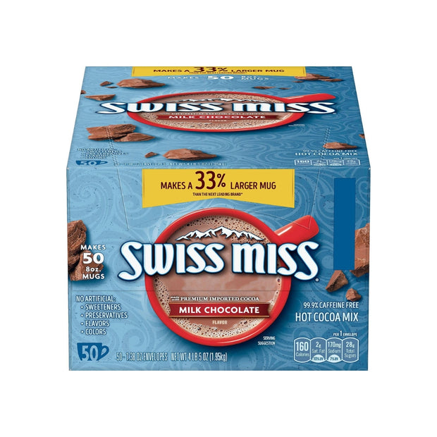 Swiss Miss Milk Chocolate Hot Multicolor Cocoa Mix Packets 50 Ct.