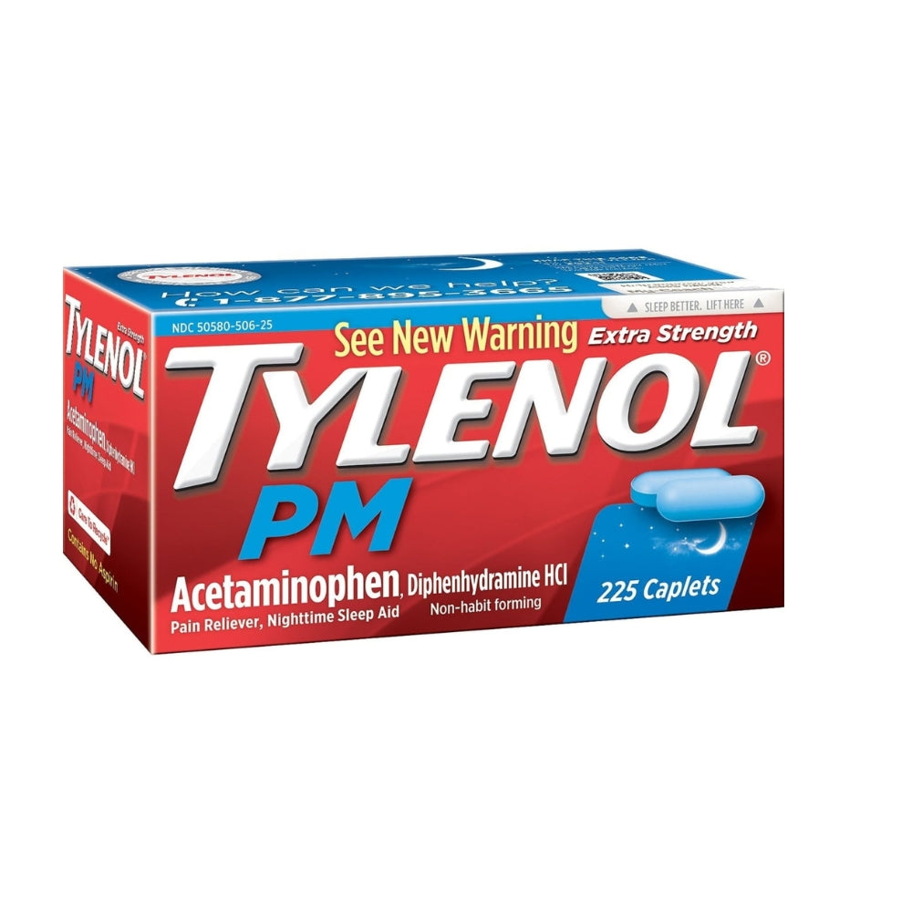 Tylenol PM Extra Strength Pain Reliever & Sleep Aid Caplets, 225 ct