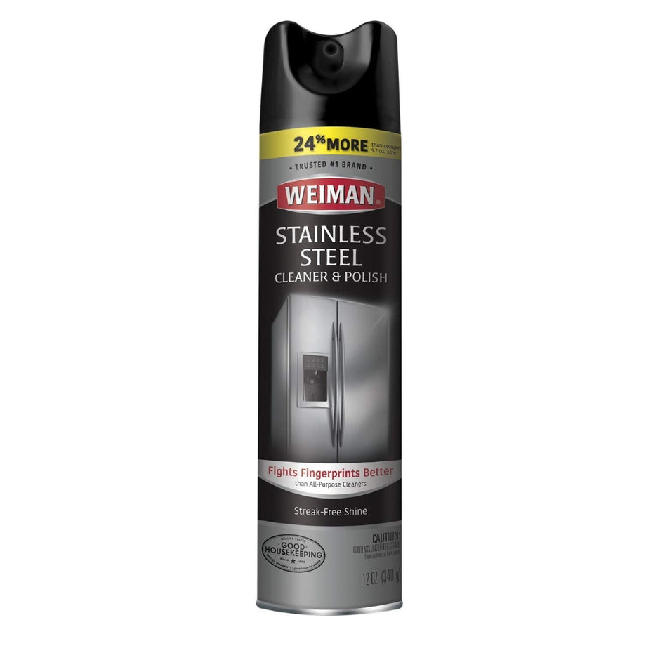 Weiman Stainless Steel Cleaner & Polish Aerosol, 17 fl oz