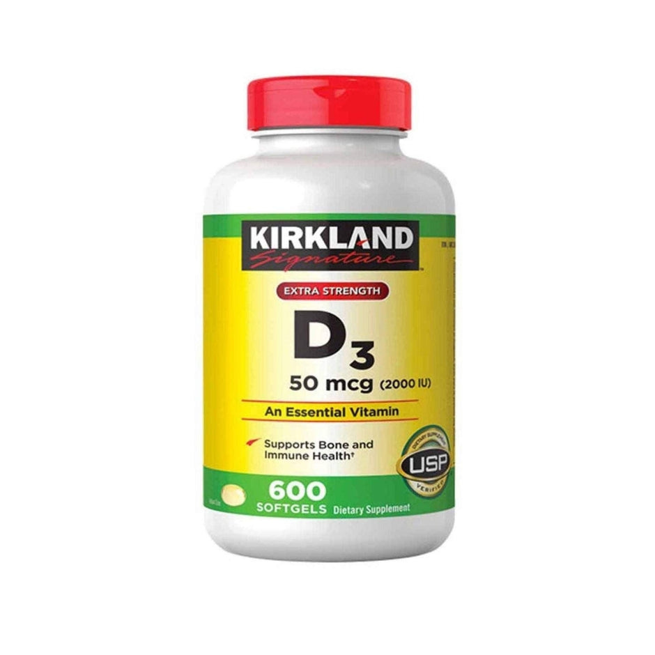 Kirkland Signature Extra Strength D3 50 mcg, 600 Softgels