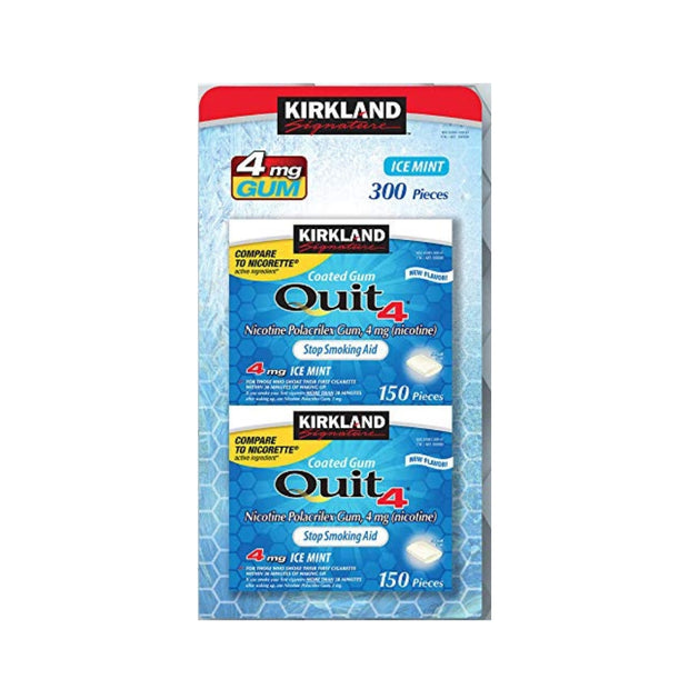 Kirkland Signature Quit Ice Mint Gum 4 mg, 300 Pieces